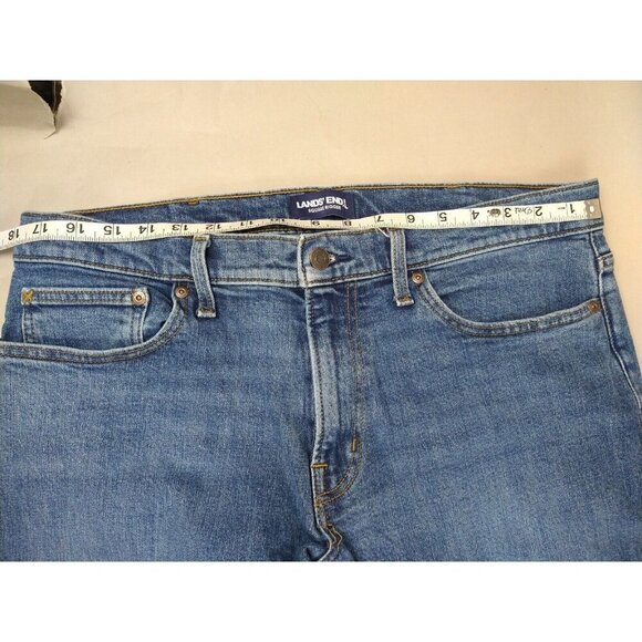 Lands' End Square Rigger Jeans Men 35 Traditional Fit Stretch - Picture 2 of 13